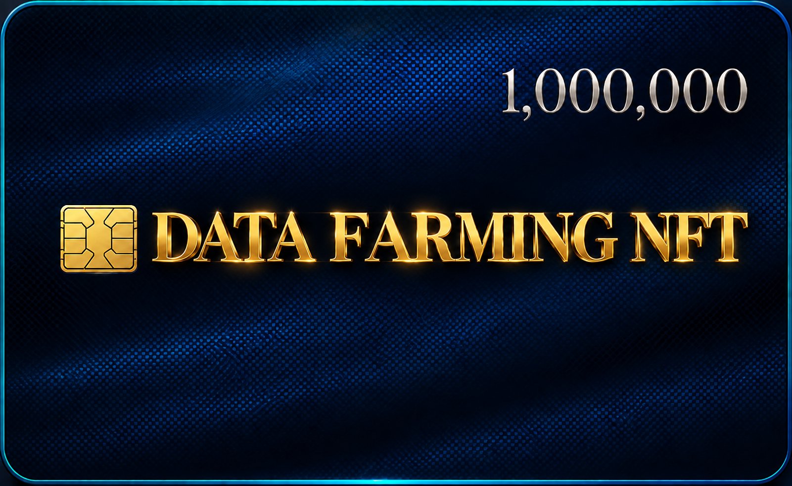 $1,000,000 Data Farming NFT shown in the marketplace video, with branding concealed